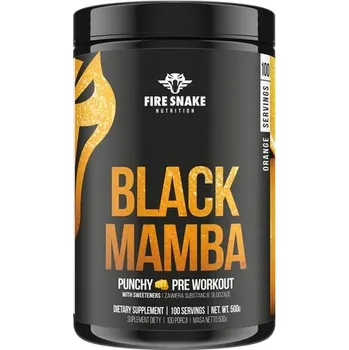 Anabolizér PŘEDTRÉNINKOVÝ DOPLNĚK BLACK MAMBA 500G - POMERANČ - FIRE SNAKE