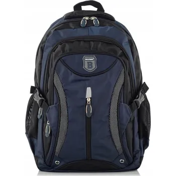 Městský batoh Batoh BAG STREET modrý, velký, voděodolný, A4 s kapsami