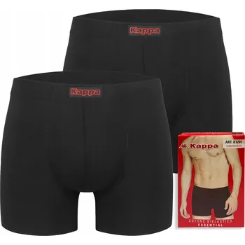 Kalhotky Značkové boxerky Kappa slipy bavlněné pohodlné kalhotky, 2 balení, černé, velikost S