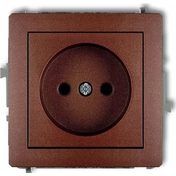 Elektrická zásuvka Hnědá Elektrická Zásuvka Karlik