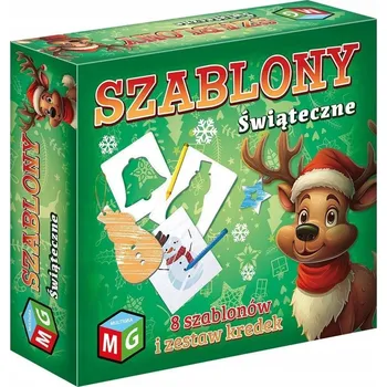 Vánoční dekorace VÁNOČNÍ ŠABLONY - SOB VÁNOCE 8 šablon + pastelky MULTIHRA