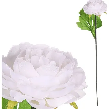 umělá květina Pivoňka - umělá řezaná květina, bílá Barva: bílá