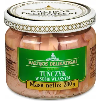 konzervovaná ryba Tuňák ve vlastní šťávě Riga Gold 0,28 kg