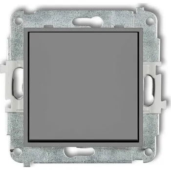 vypínač Jednopólový vypínač pod omítku Karlik, odstíny šedé 27MWP-1