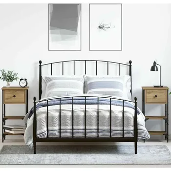 Noční stolek vidaXL Noční skříňka se zásuvkou 2 pcs Hnědá 33,5 x 36 x 70 cm [871239]