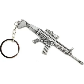 Albainox přívěšek na klíče puška SCAR L STŘÍBRNÝ