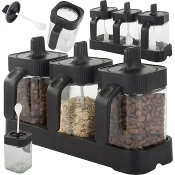 Dóza na potraviny Verk 07260 Sada dóz na koření se lžičkami 3 x 400 ml