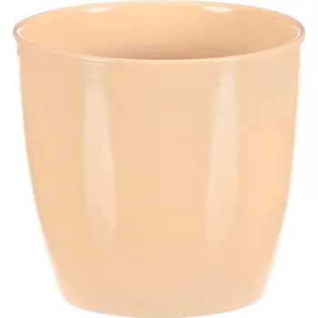 Obal na květináč Zlatý terakotový obal na květiny, pr. 12 cm, elegantní design Barva: Krémová