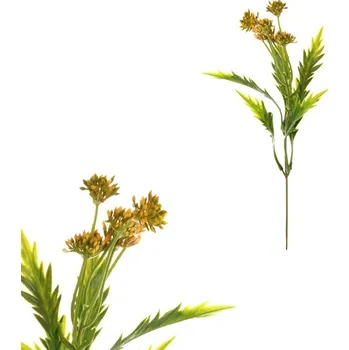 umělá květina Zeleň - umělý trs, zápich, oranžové květy Barva: Oranžová