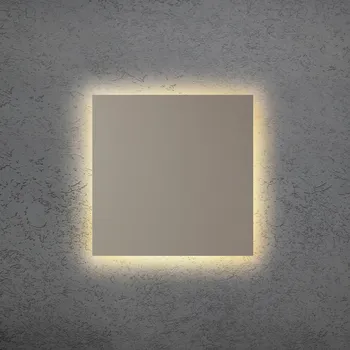 Lampička Escale LED nástěnné světlo BLADE Q, taupe, 34 x 34 cm, kov, stmívatelné šedohnědá LED 18 W celkem - Doprava zdarma