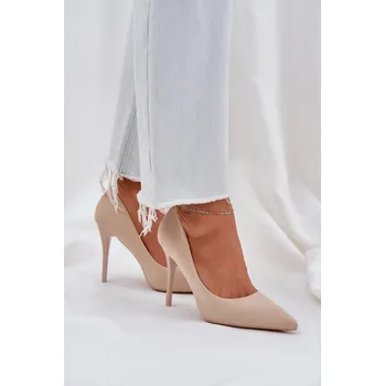 Dámské lodičky Boto Klasické Lodičky Z Eko Semiše Navinda Barva: Béžová, Velikost: 41