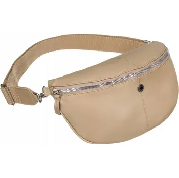 Outdoorové zavazadlo Velká kožená dámská kabelka do pasu Barva: Béžová