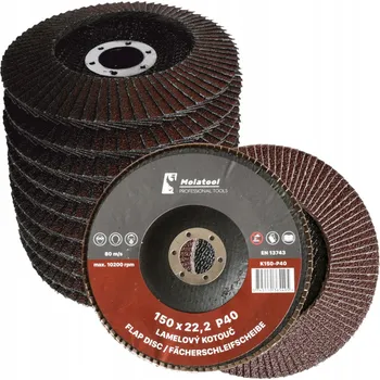 Brusný kotouč 5x Lamelový brusný kotouč Molatool Corundum 150 mm P40