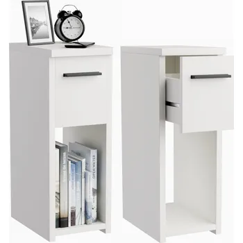 Noční stolek Noční stolek ComfortCove bílý 1 šuplík 20x30,5x55 cm