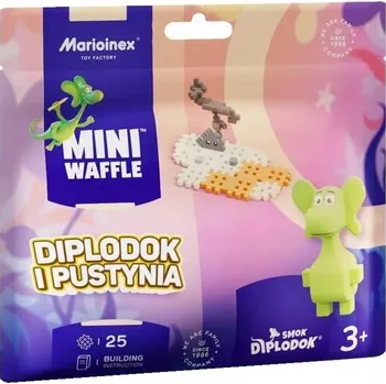 ostatní stavebnice Marioinex Drak Diplodocus a poušť, mini konstrukční stavebnice vafle, 25 dílů