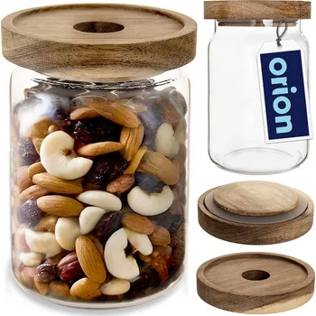 Dóza na potraviny SKLENĚNÁ kuchyňská dóza s těsněním na potraviny a sypké produkty 0,97L