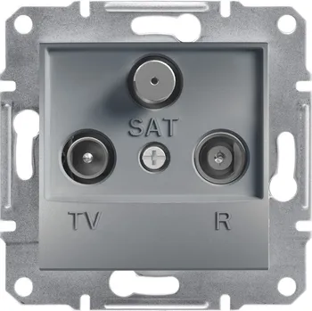 Elektrická zásuvka Anténní zásuvka nástěnná Schneider Electric šedá