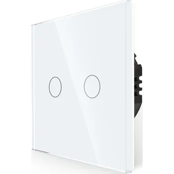vypínač DOTYKOVÝ STMÍVAČ SVĚTLA SKLENĚNÝ DVOJITÝ 2K WIFI TUYA SMART LIFE