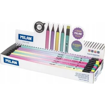 Grafitová tužka Tužka kulatý HB s gumou Sunset (24 ks) milan
