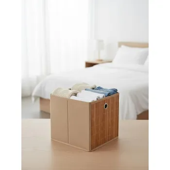 Úložný box Sinsay - Úložný box s bambusovým čelem - béžová - 988HB-08X - 988HB-08X-ONE