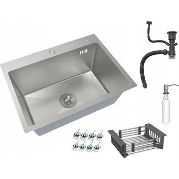 Obraz Jednokomorový ocelový dřez 60x45 cm obdélníkový