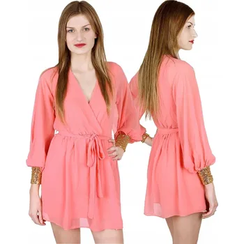 Dámské šaty Mini koktejlové šaty John Zack Chiffon, velikost XL