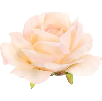 umělá květina Meruňkové umělé růže 12 ks - textilní dekorace pro aranžmá Barva: Krémová