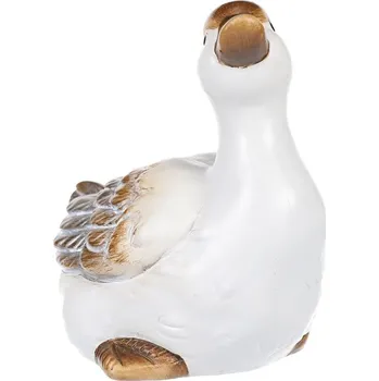 Vánoční dekorace Kachna - zahradní figurka, menší, keramika Barva: bílá