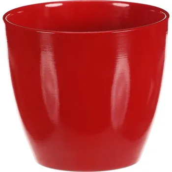 Obal na květináč Keramický obal na květiny 15 cm - krémový, terakota, elegantní design Barva: Červená