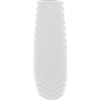Váza Váza keramická - vlnitý design, barva bílá Barva: bílá