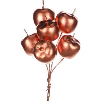 umělá květina Jablíčka na drátku - barva měděná, cena za balení (12 ks) Barva: Měděná