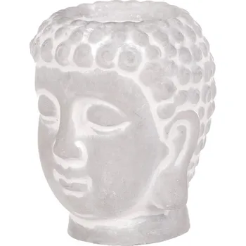 Svícen Buddha - betonová hlava, svícen, barva šedá Barva: šedá