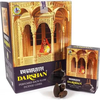 Vonný olej Darshan Vonné kužely Tekoucí dým Bharath,10 ks