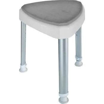 Rohová sprchová stolička TRIANGULAR nastavitelná výška, nosnost 150 kg