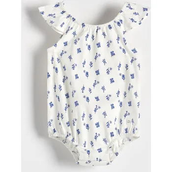 Kojenecký body Reserved - Body s květovaným vzorem - krémová - 3478S-01X - 3478S-01X-74