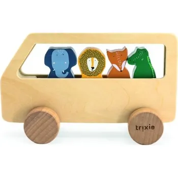 Dřevěná hračka Dřevěný autobus pro zvířátka