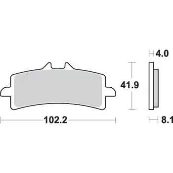Brzdová destička SBS brzdové destičky KH447 TRACK AND sport sintrované barva zlatá přední (SBS brzdové destičky KH447 TRACK AND sport sintrované barva zlatá přední)