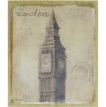 Detailní obraz na lněném plátně - Big Ben, Londýn, dřevěný rám Barva: Béžová