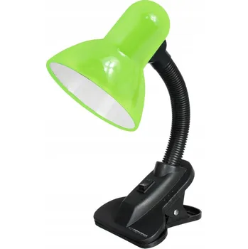 Lampička Stolní lampička s klipem E14 zelená - lampa na psací stůl, školní