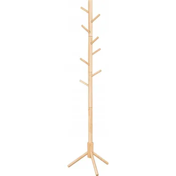 Věšák Stojanový věšák dřevěný Songmics, odstíny hnědé