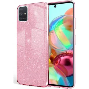 Pouzdro na mobilní telefon Pouzdro Brokátové pro Samsung Galaxy A21s - Pevné, Odolné, 3v1 + Sklo 9h