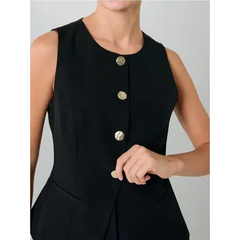 Dámská vesta Sinsay - Vesta s dekorativními knoflíky - černá - 425GY-99X - 425GY-99X-M