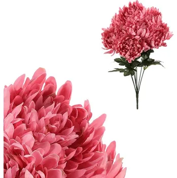 umělá květina Umělá kytice Chryzantéma, 9 meruňkových květů, realistický vzhled Barva: Růžová