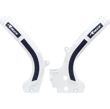 RACETECH (RTECH) CHRÁNIČE RÁMU (SADA) BI-MATERIÁL SUPER GRIP KTM SX 125/150 '16-18, 250 '17-18, EXC/EXCF 250/350/450 '17-19, SXF '16-18 BARVA BÍLÁ ČERNÁ