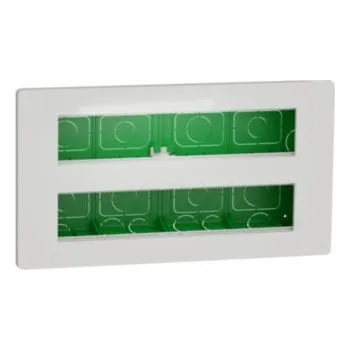 vypínač jednotka centrální 2x10 modulů zapuštěná, Bílá Antibakteriální Unica System+ NU171020