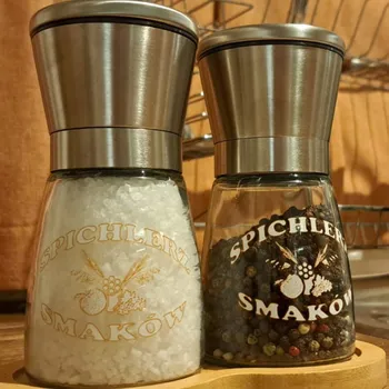 Kuchyňský mlýnek Deiss PRO Sada mlýnků na pepř a sůl, 2 ruční mlýnky a malá trychtýř