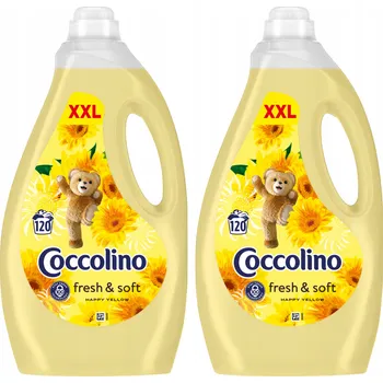 Aviváž Coccolino Fresh&Soft Tekutá aviváž Happy Yellow 2x 3l (240 praní)