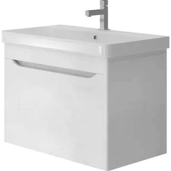 Koupelnový nábytek Lavedo Livorno Structure White 80 koupelnová skříňka s umyvadlem, LVR-80STRUCTURE