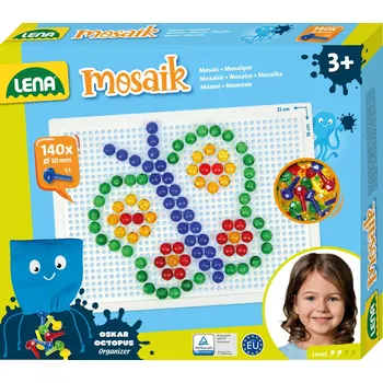 Hračka Lena Mozaika malá transparentní 140 malých dílků