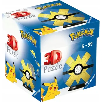 3D puzzle 3D Puzzle-Ball: Pokémon Quick Ball 54 dílků